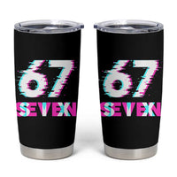 Glitch Optical Illusion Six Seven Meme Tumbler Cup Gen Alpha Slang Gift - Wonder Print Shop