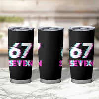 Glitch Optical Illusion Six Seven Meme Tumbler Cup Gen Alpha Slang Gift - Wonder Print Shop