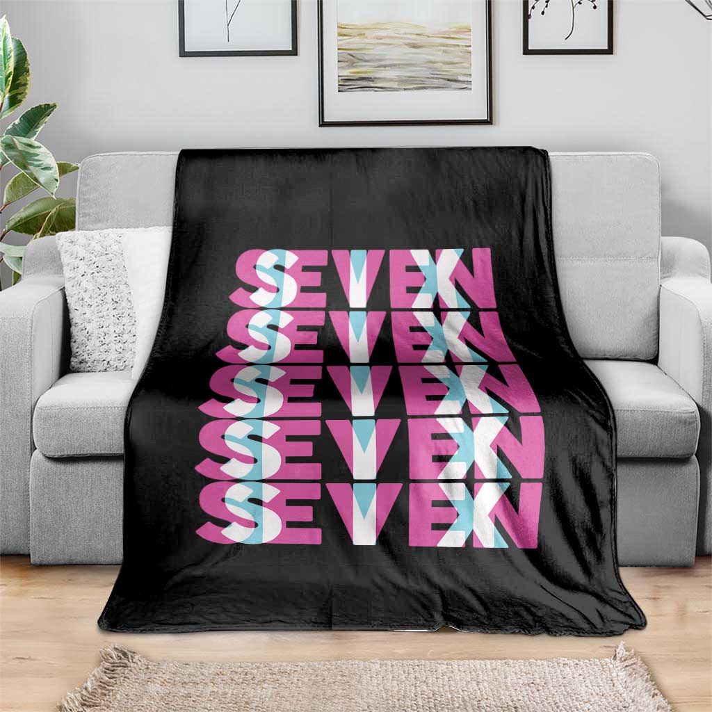Six Seven Glitch Optical Illusion Meme Throw Blanket Funny Gen Z Alpha Gift - Wonder Print Shop