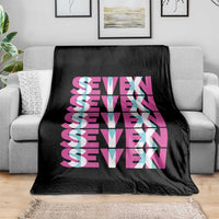 Six Seven Glitch Optical Illusion Meme Throw Blanket Funny Gen Z Alpha Gift - Wonder Print Shop