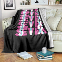 Six Seven Glitch Optical Illusion Meme Throw Blanket Funny Gen Z Alpha Gift - Wonder Print Shop