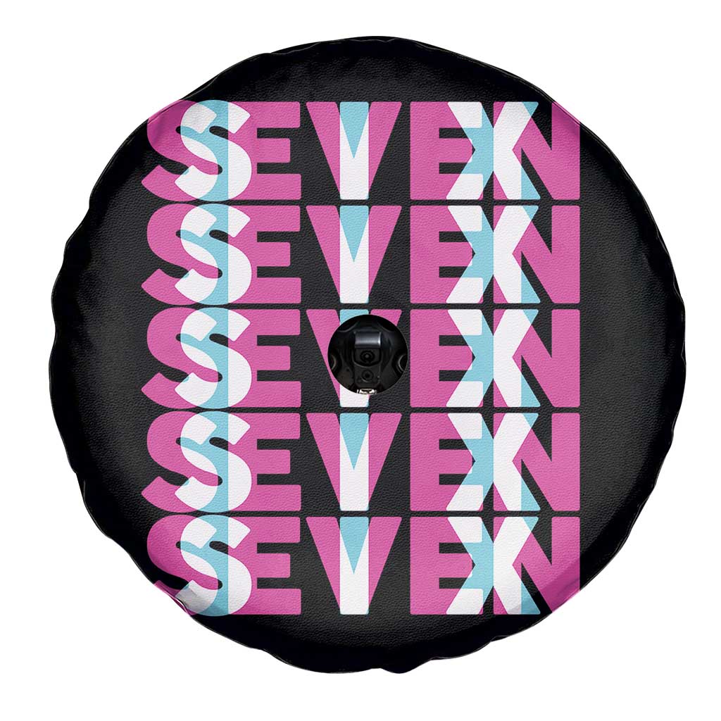 Six Seven Glitch Optical Illusion Meme Spare Tire Cover Funny Gen Z Alpha Gift - Wonder Print Shop