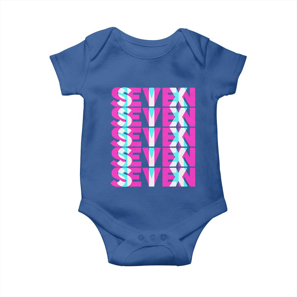 Six Seven Glitch Optical Illusion Meme Baby Onesie Funny Gen Z Alpha Gift - Wonder Print Shop
