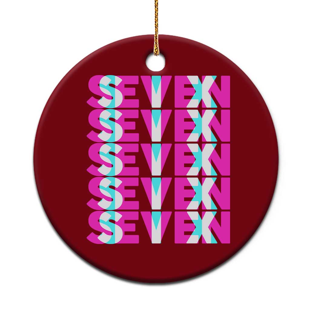 Six Seven Glitch Optical Illusion Meme Ceramic Ornament Funny Gen Z Alpha Gift - Wonder Print Shop
