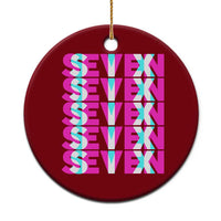 Six Seven Glitch Optical Illusion Meme Ceramic Ornament Funny Gen Z Alpha Gift - Wonder Print Shop