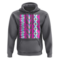 Six Seven Glitch Optical Illusion Meme Hoodie Funny Gen Z Alpha Gift - Wonder Print Shop