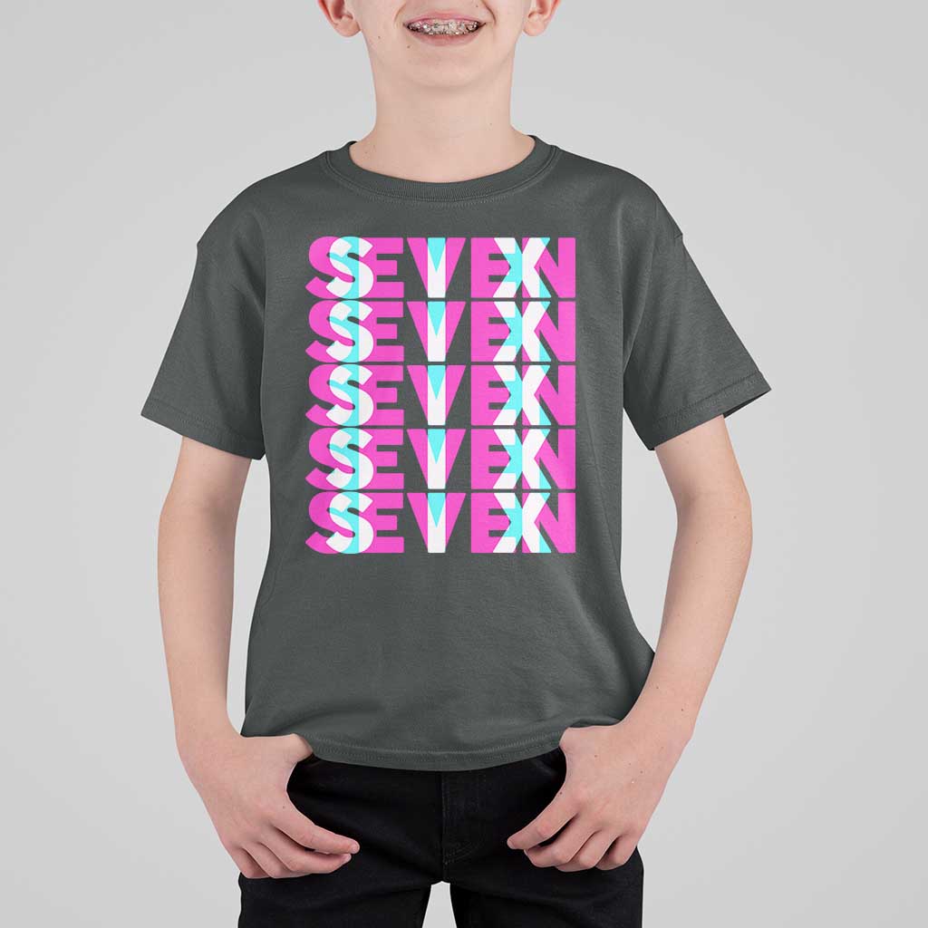 Six Seven Glitch Optical Illusion Meme T Shirt For Kid Funny Gen Z Alpha Gift - Wonder Print Shop