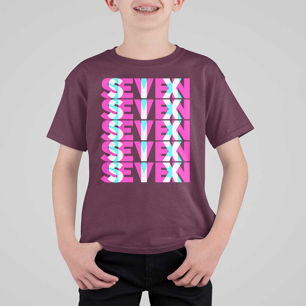 Six Seven Glitch Optical Illusion Meme T Shirt For Kid Funny Gen Z Alpha Gift - Wonder Print Shop