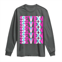 Six Seven Glitch Optical Illusion Meme Long Sleeve Shirt Funny Gen Z Alpha Gift - Wonder Print Shop