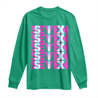 Six Seven Glitch Optical Illusion Meme Long Sleeve Shirt Funny Gen Z Alpha Gift - Wonder Print Shop