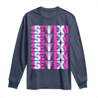 Six Seven Glitch Optical Illusion Meme Long Sleeve Shirt Funny Gen Z Alpha Gift - Wonder Print Shop
