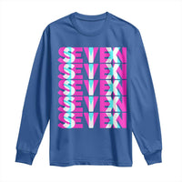 Six Seven Glitch Optical Illusion Meme Long Sleeve Shirt Funny Gen Z Alpha Gift - Wonder Print Shop