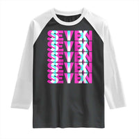 Six Seven Glitch Optical Illusion Meme Raglan Shirt Funny Gen Z Alpha Gift - Wonder Print Shop