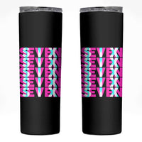Six Seven Glitch Optical Illusion Meme Skinny Tumbler Funny Gen Z Alpha Gift - Wonder Print Shop