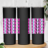 Six Seven Glitch Optical Illusion Meme Skinny Tumbler Funny Gen Z Alpha Gift - Wonder Print Shop