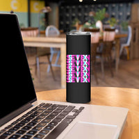 Six Seven Glitch Optical Illusion Meme Skinny Tumbler Funny Gen Z Alpha Gift - Wonder Print Shop