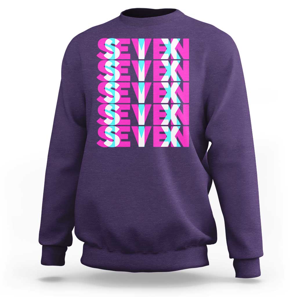 Six Seven Glitch Optical Illusion Meme Sweatshirt Funny Gen Z Alpha Gift - Wonder Print Shop