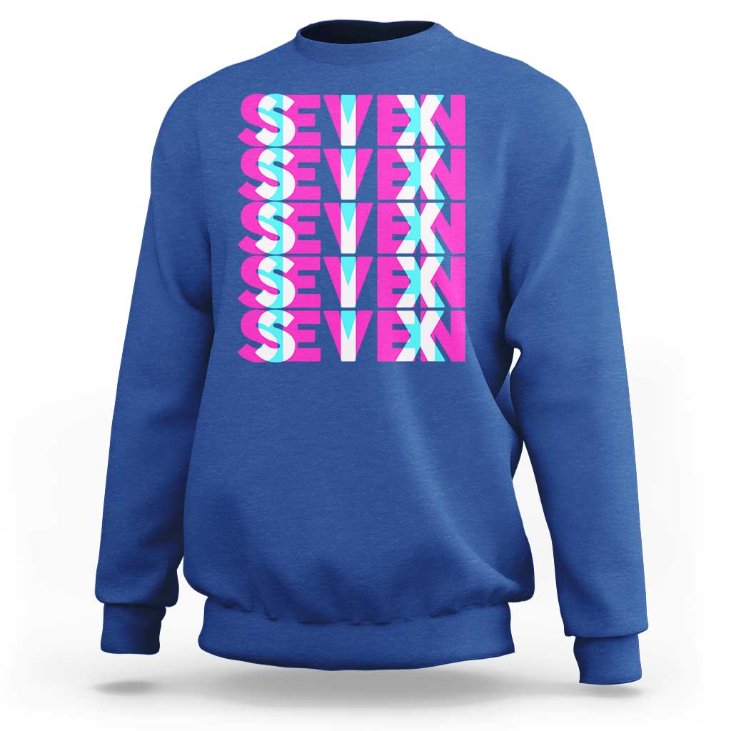 Six Seven Glitch Optical Illusion Meme Sweatshirt Funny Gen Z Alpha Gift - Wonder Print Shop