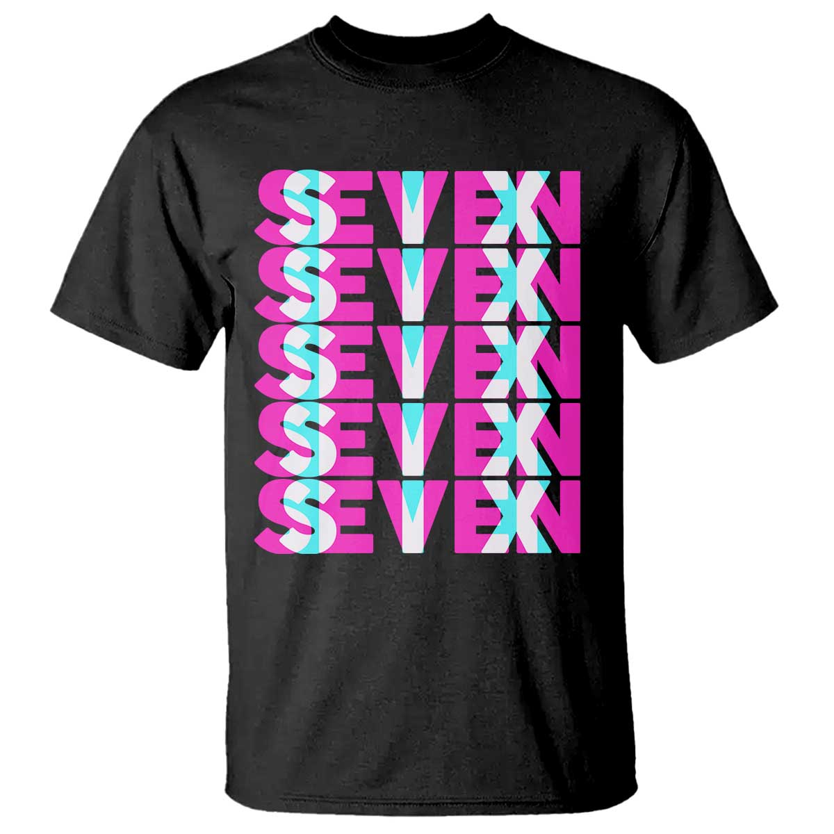 Six Seven Glitch Optical Illusion Meme T Shirt Funny Gen Z Alpha Gift - Wonder Print Shop