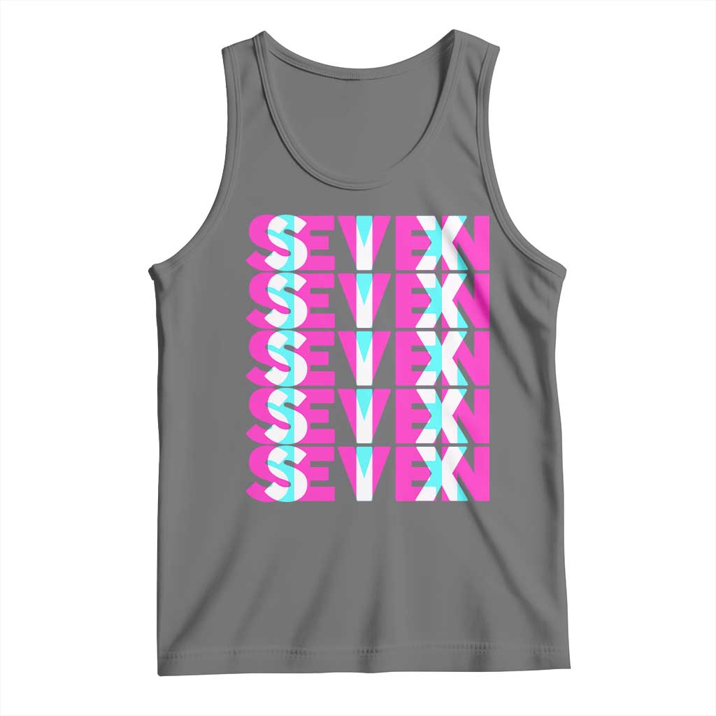 Six Seven Glitch Optical Illusion Meme Tank Top Funny Gen Z Alpha Gift - Wonder Print Shop