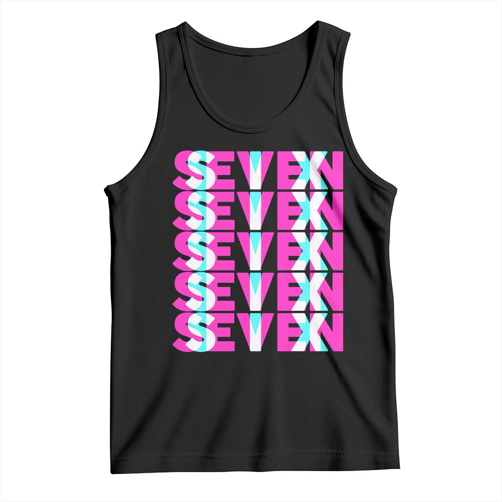 Six Seven Glitch Optical Illusion Meme Tank Top Funny Gen Z Alpha Gift - Wonder Print Shop