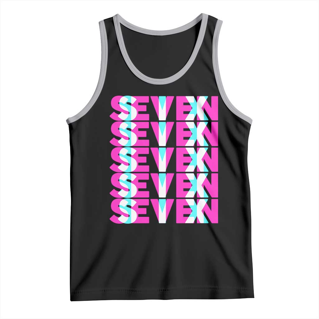 Six Seven Glitch Optical Illusion Meme Tank Top Funny Gen Z Alpha Gift - Wonder Print Shop