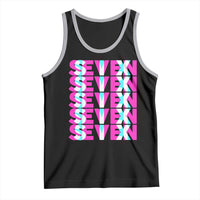 Six Seven Glitch Optical Illusion Meme Tank Top Funny Gen Z Alpha Gift - Wonder Print Shop