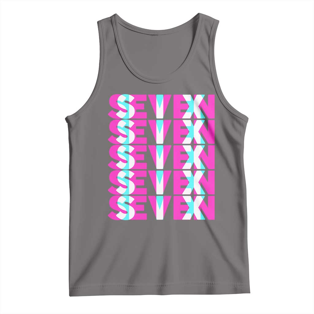 Six Seven Glitch Optical Illusion Meme Tank Top Funny Gen Z Alpha Gift - Wonder Print Shop