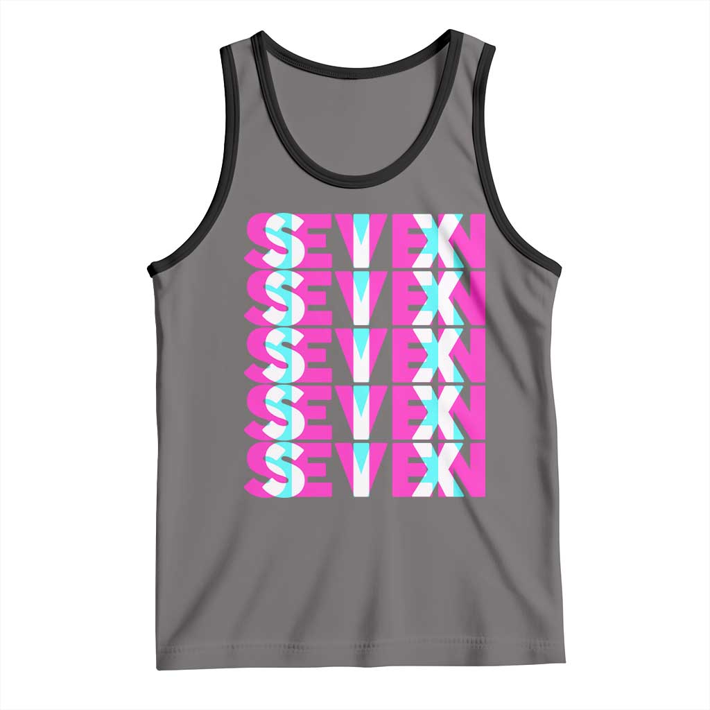 Six Seven Glitch Optical Illusion Meme Tank Top Funny Gen Z Alpha Gift - Wonder Print Shop