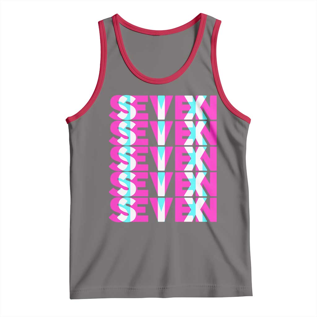 Six Seven Glitch Optical Illusion Meme Tank Top Funny Gen Z Alpha Gift - Wonder Print Shop