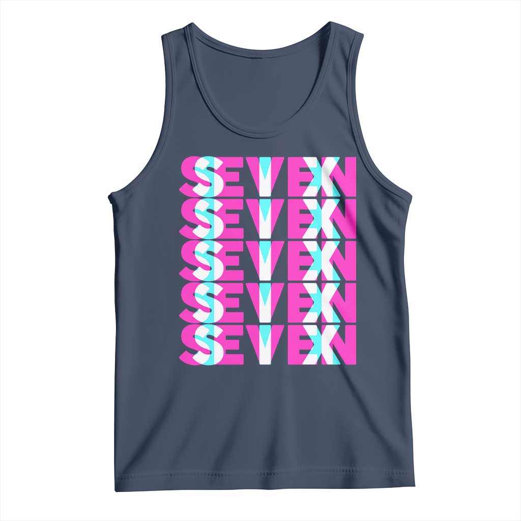 Six Seven Glitch Optical Illusion Meme Tank Top Funny Gen Z Alpha Gift - Wonder Print Shop