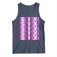 Six Seven Glitch Optical Illusion Meme Tank Top Funny Gen Z Alpha Gift - Wonder Print Shop