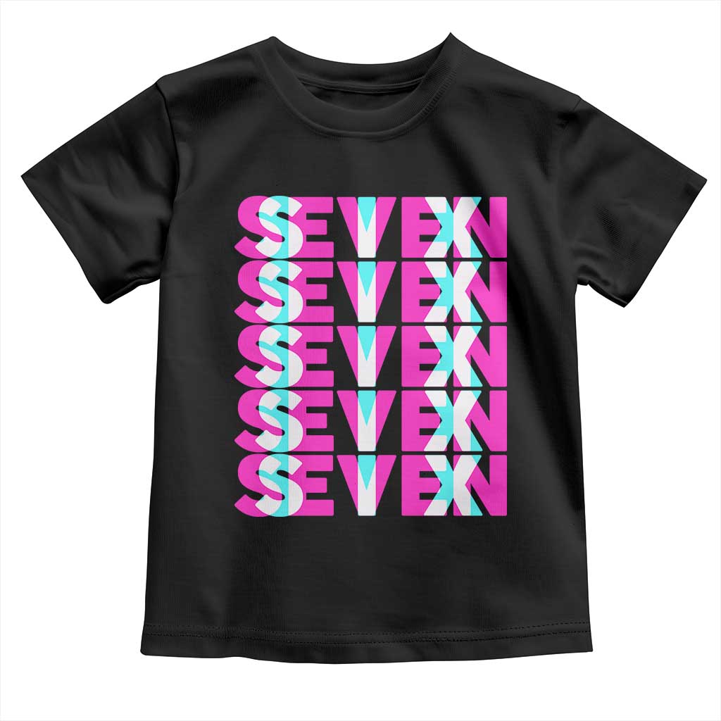 Six Seven Glitch Optical Illusion Meme Toddler T Shirt Funny Gen Z Alpha Gift - Wonder Print Shop