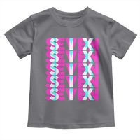 Six Seven Glitch Optical Illusion Meme Toddler T Shirt Funny Gen Z Alpha Gift - Wonder Print Shop
