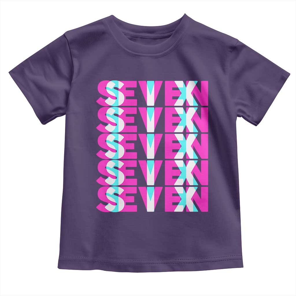 Six Seven Glitch Optical Illusion Meme Toddler T Shirt Funny Gen Z Alpha Gift - Wonder Print Shop