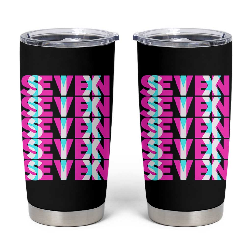 Six Seven Glitch Optical Illusion Meme Tumbler Cup Funny Gen Z Alpha Gift - Wonder Print Shop