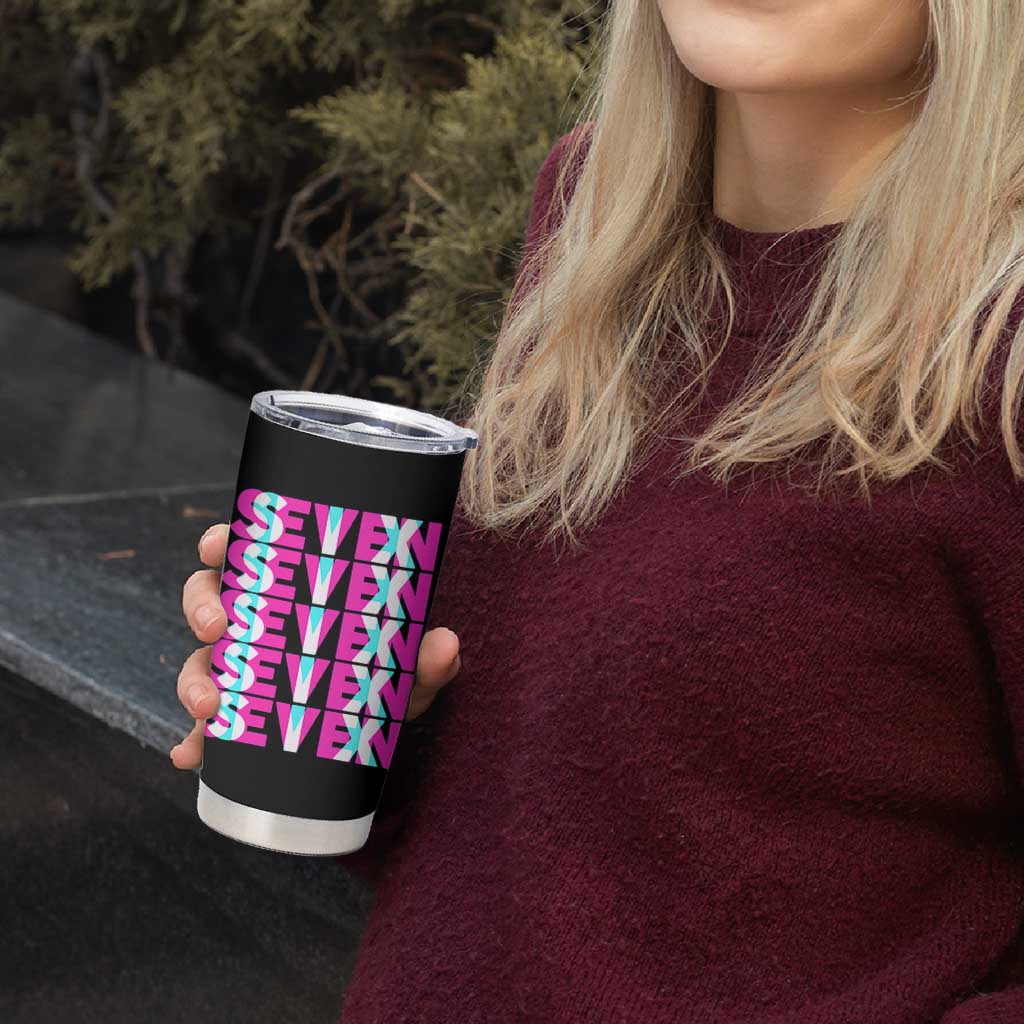 Six Seven Glitch Optical Illusion Meme Tumbler Cup Funny Gen Z Alpha Gift - Wonder Print Shop