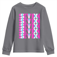 Six Seven Glitch Optical Illusion Meme Youth Sweatshirt Funny Gen Z Alpha Gift - Wonder Print Shop