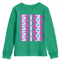 Six Seven Glitch Optical Illusion Meme Youth Sweatshirt Funny Gen Z Alpha Gift - Wonder Print Shop