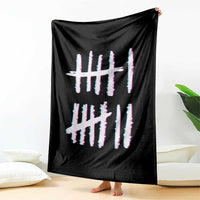 Tally Marks Six Seven Meme Throw Blanket Glitch Optical Illusion - Wonder Print Shop