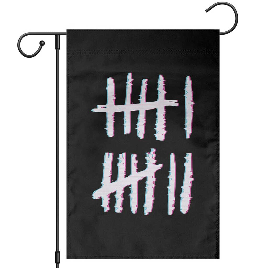 Tally Marks Six Seven Meme Garden Flag Glitch Optical Illusion - Wonder Print Shop