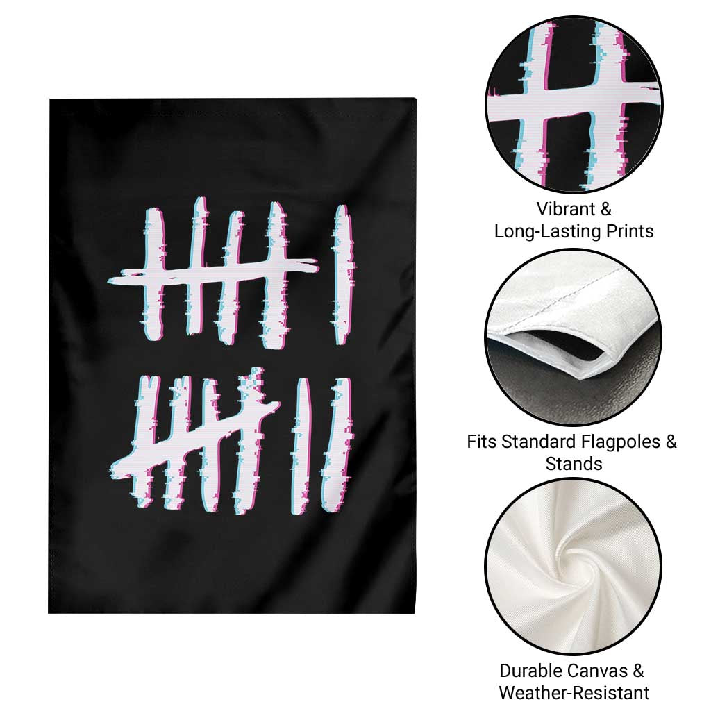 Tally Marks Six Seven Meme Garden Flag Glitch Optical Illusion - Wonder Print Shop