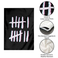 Tally Marks Six Seven Meme Garden Flag Glitch Optical Illusion - Wonder Print Shop