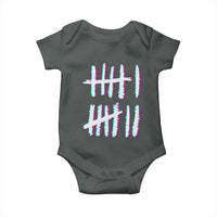 Tally Marks Six Seven Meme Baby Onesie Glitch Optical Illusion - Wonder Print Shop