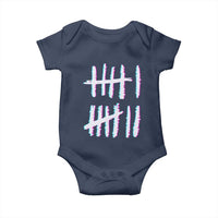 Tally Marks Six Seven Meme Baby Onesie Glitch Optical Illusion - Wonder Print Shop