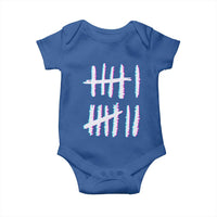 Tally Marks Six Seven Meme Baby Onesie Glitch Optical Illusion - Wonder Print Shop