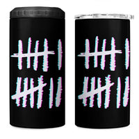 Tally Marks Six Seven Meme 4 in 1 Can Cooler Tumbler Glitch Optical Illusion - Wonder Print Shop