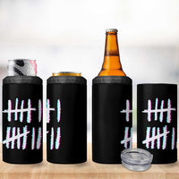 Tally Marks Six Seven Meme 4 in 1 Can Cooler Tumbler Glitch Optical Illusion - Wonder Print Shop
