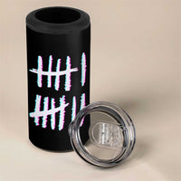 Tally Marks Six Seven Meme 4 in 1 Can Cooler Tumbler Glitch Optical Illusion - Wonder Print Shop