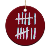 Tally Marks Six Seven Meme Ceramic Ornament Glitch Optical Illusion - Wonder Print Shop